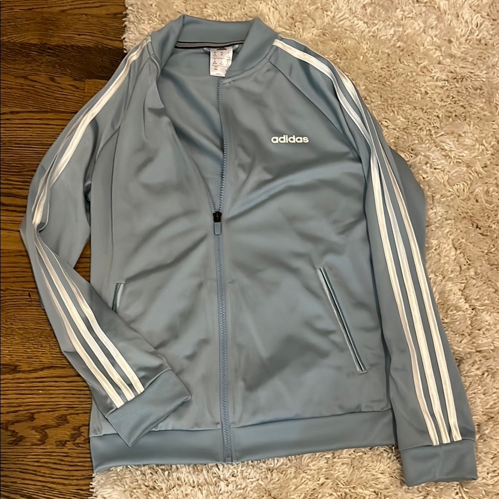 Adidas Light Blue Zip-Up Jacket